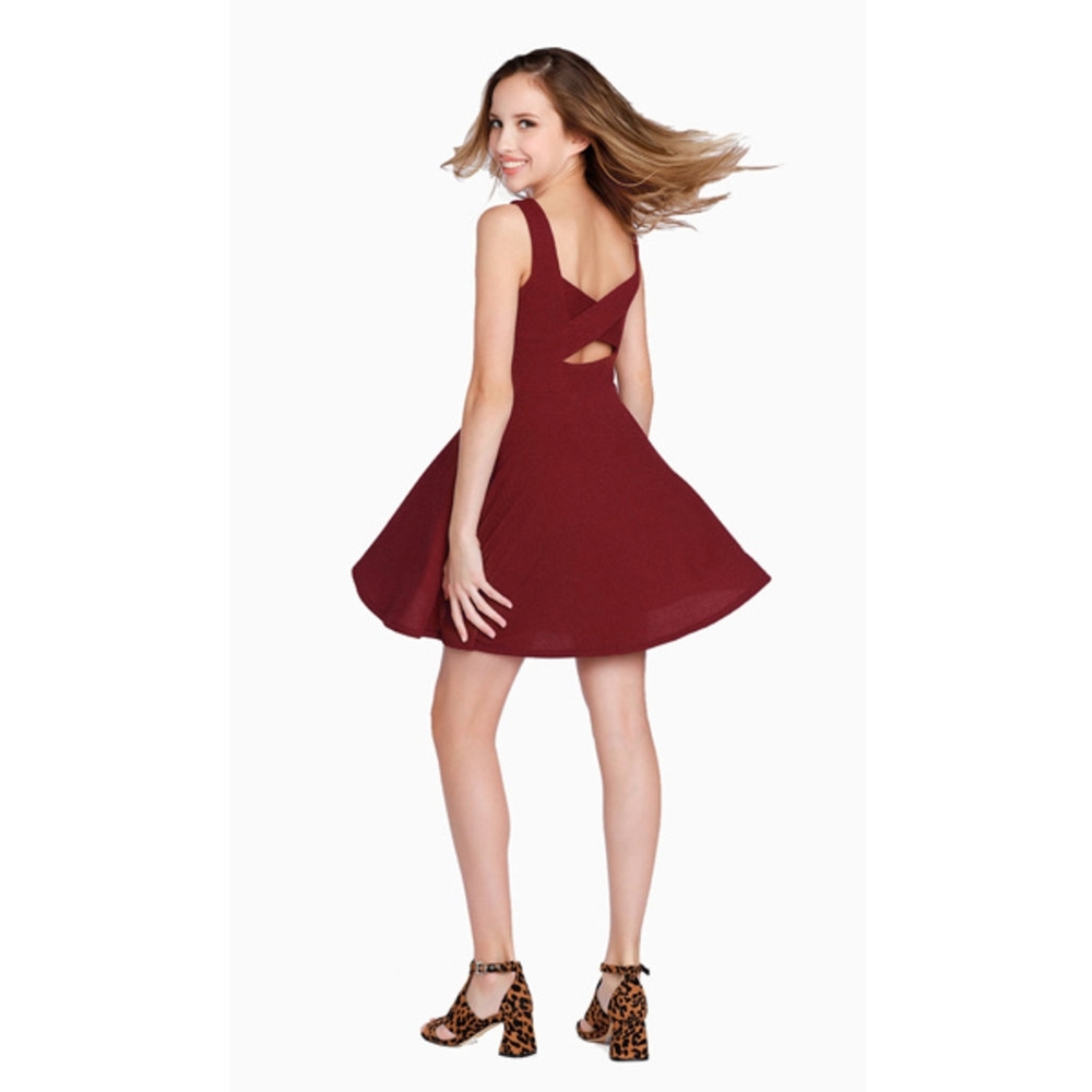 Sally Miller Teen Girls The Ruby Dress Sparkle Crisscross Big Kids Dress 14/16